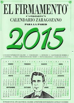 CALENDARIO ZARAGOZANO 2015. (VERDE) EL FIRMAMENTO (PARA PARED)